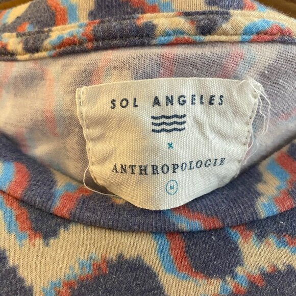 Sol Angeles x Anthropologie Wide Hem Crew Tee In Leopard - Picture 4 of 4